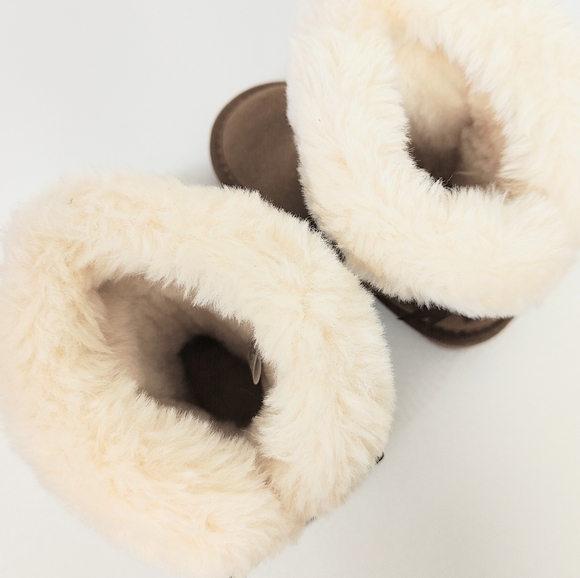 Lamo Audrey Snow Boots Baby Toddler Girl's 9 Suede Leather Winter Booties Brown - Picture 5 of 6